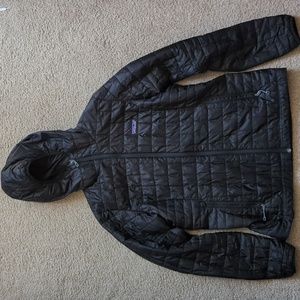 Women's Patagonia Nano Puff Hooded Insulated Jacket M Black